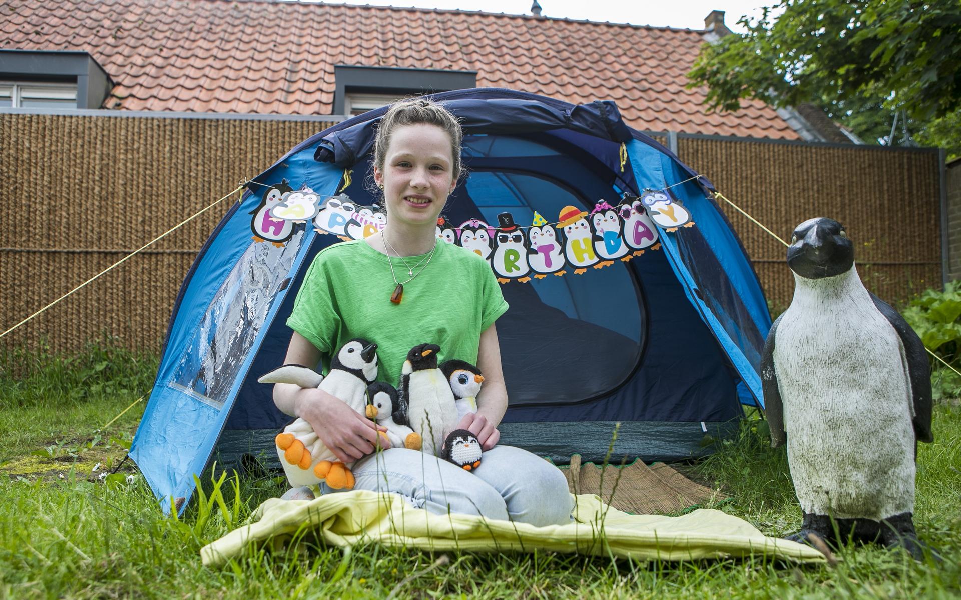 Isolde (12) slaapt op Schiermonnikoog een jaar in een tent om geld op ...