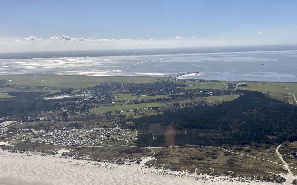 Ameland vanuit de lucht. 