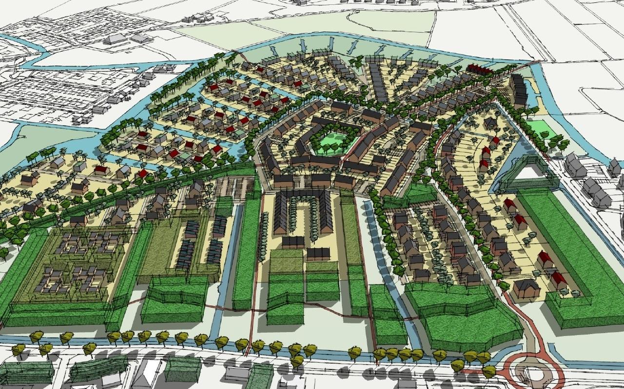 Het stedenbouwkundig plan voor De Hem bij Goutum. Het stedenbouwkundig plan voor De Hem bij Goutum.