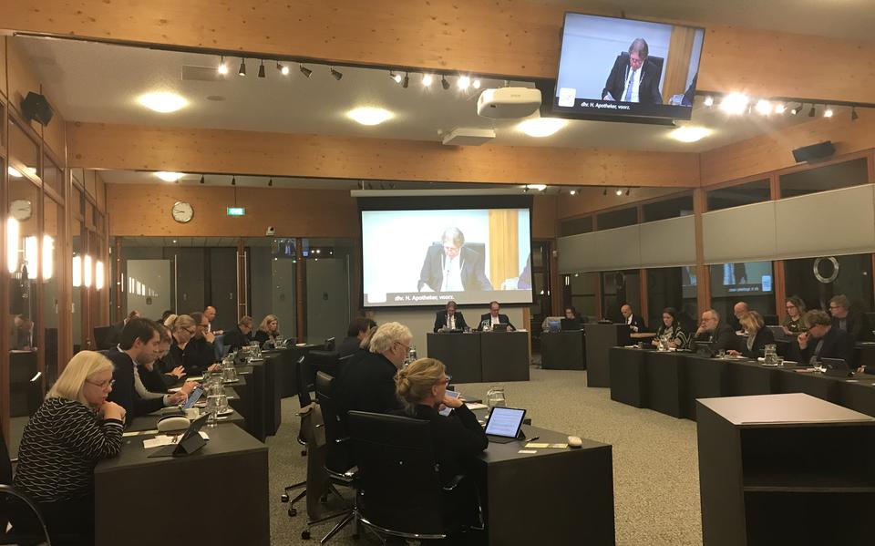 De gemeenteraad van Noardeast-Fryslân in vergadering op archiefbeeld. FOTO LC