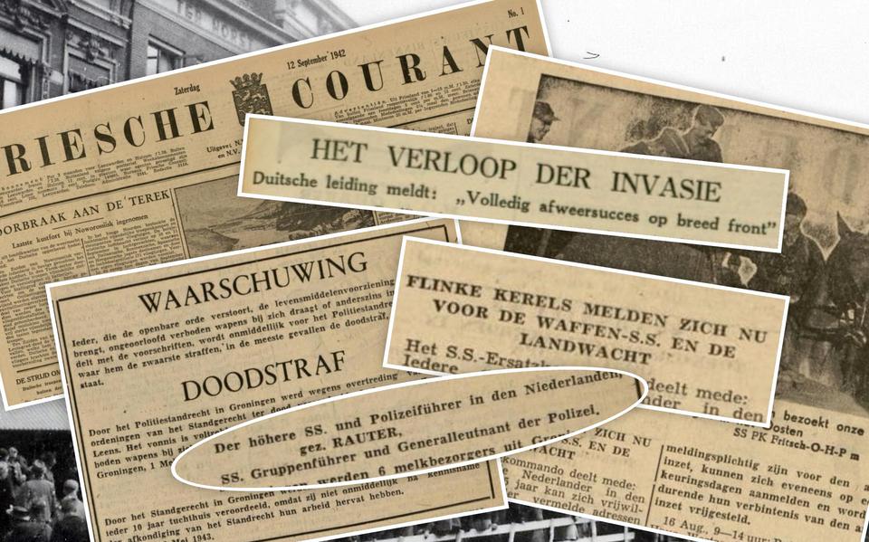 Duitse propaganda in de Friesche Courant.