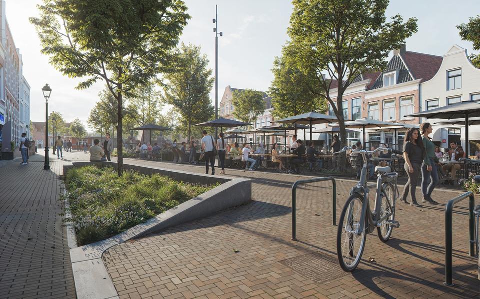 Het ontwerp voor de Grote Bredeplaats in Harlingen.