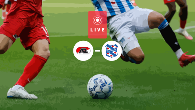 SC Heerenveen halverwege de eerste helft op weg naar uitschakeling in de play-offs tegen AZ. Volg he