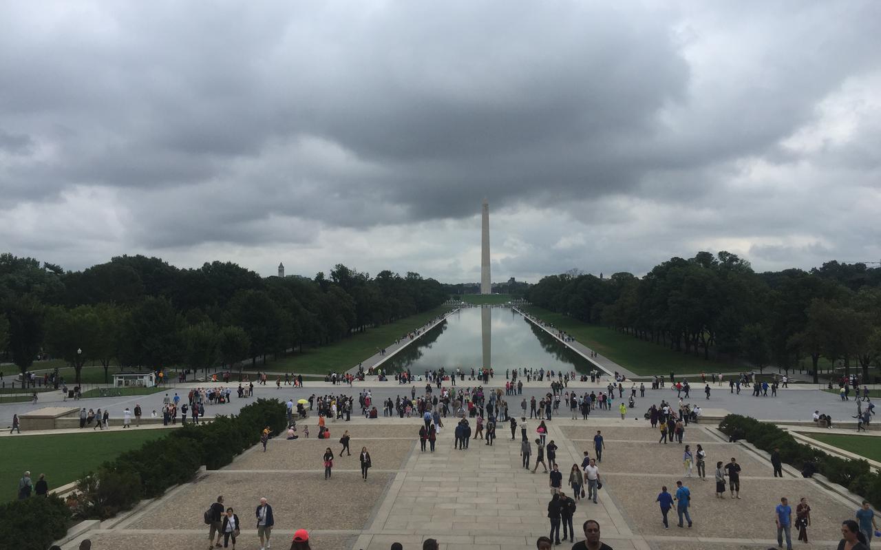 Uitzicht over Washington vanaf het Lincoln Memorial (2016)