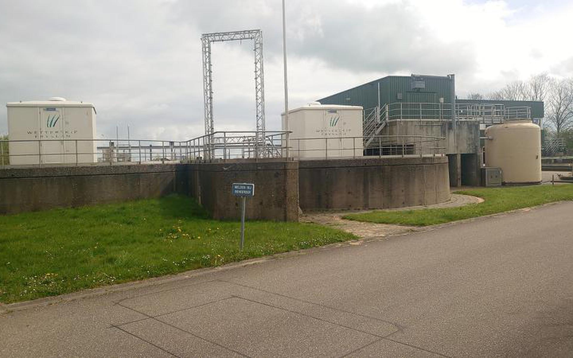 De rioolwaterzuiveringsinstallatie in Burdaard die geregeld voor stankoverlast zorgt.
