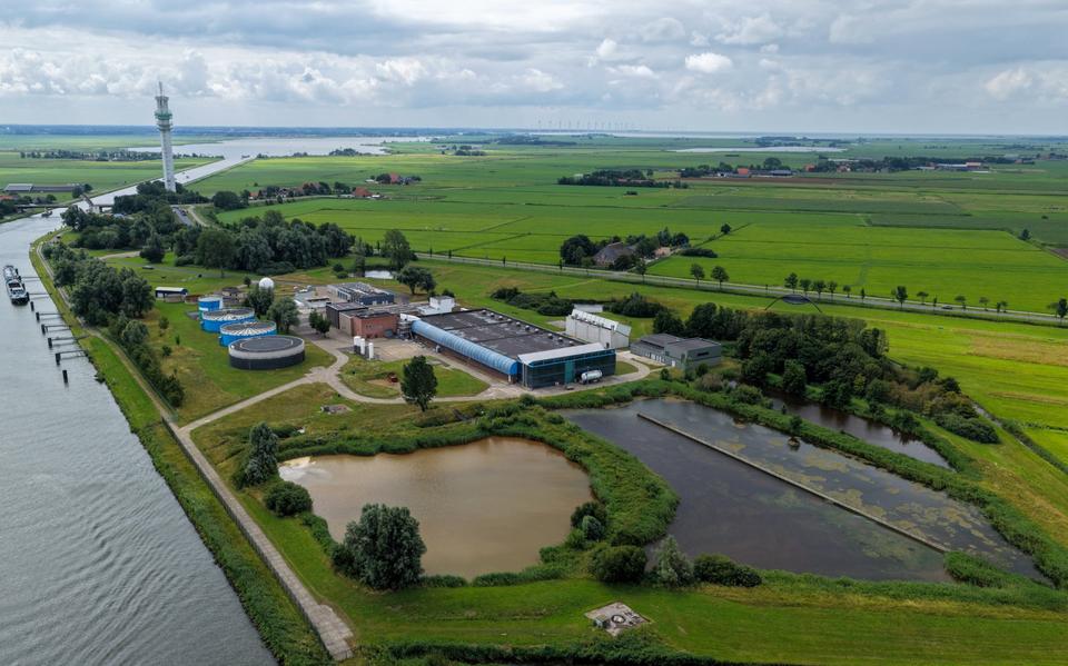 Een vestiging van waterbedrijf Vitens bij Spannenburg.