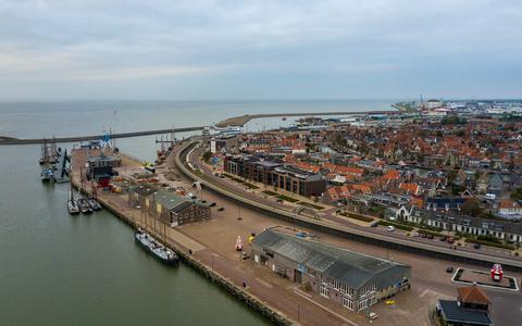 Zicht op Harlingen vanaf de Willemshaven in 2019.