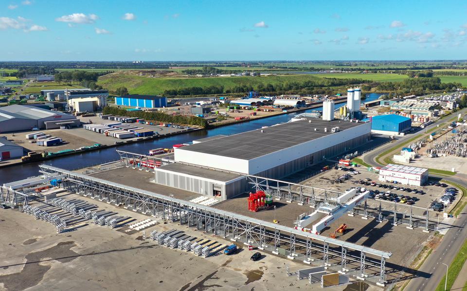 De woningfabriek van Van Wijnen. 