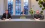 Eelke Duursma van Koninklijke Horeca Midden-Friesland, burgemeester Jeroen Gebben en Dirk van der Woude van FC Burgum (vlnr) ondertekenen het convenant. Foto Gemeente Tytsjerksteradiel