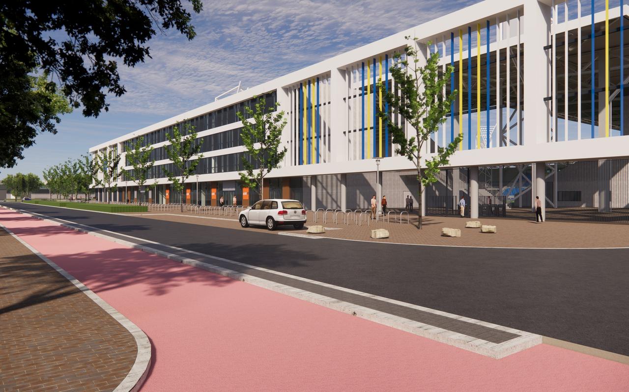 Voorontwerp voor het nieuwe Cambuurstadion. Voorontwerp voor het nieuwe Cambuurstadion.