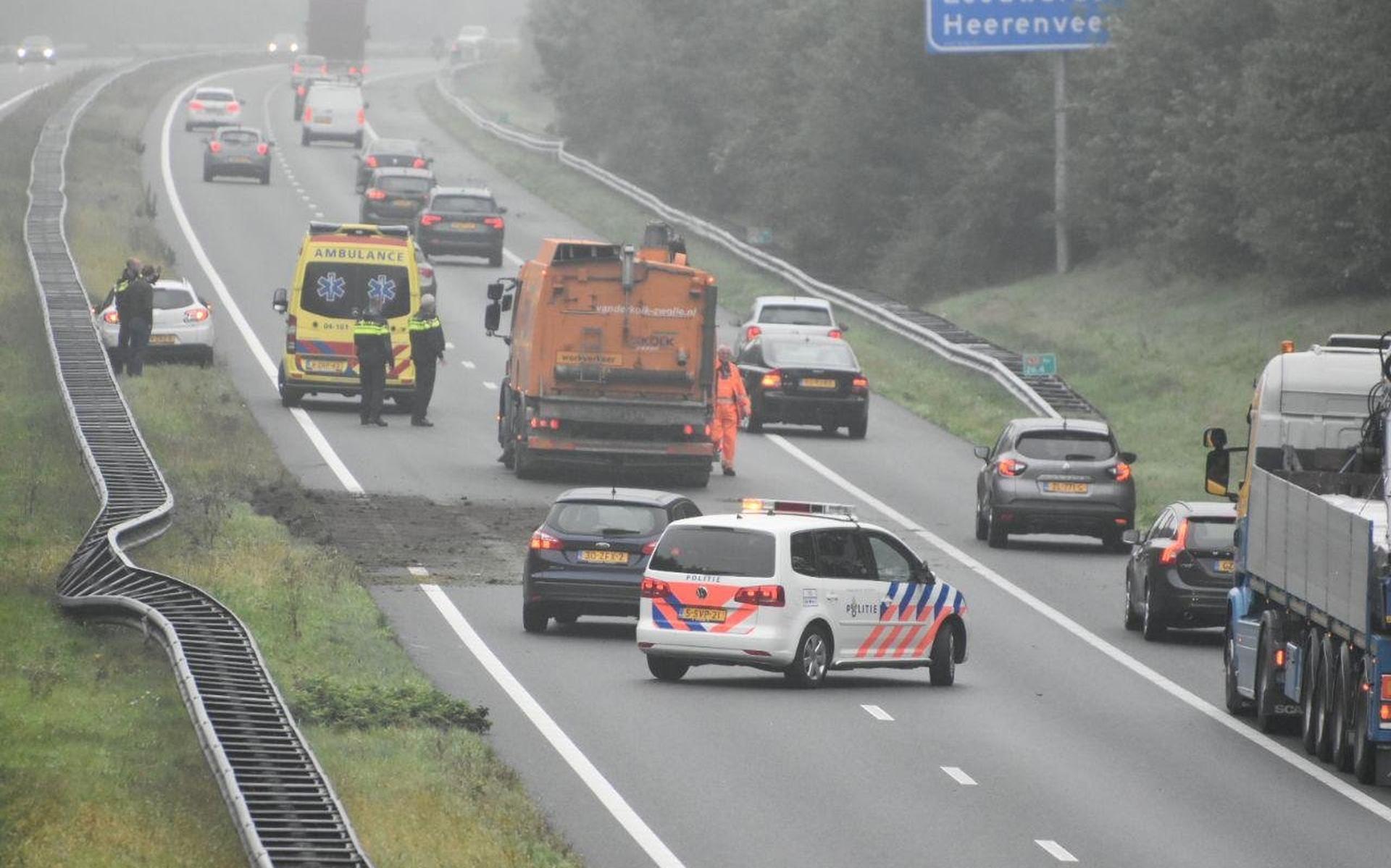 Op de A32 Meppel richting Heerenveen vond dinsdagochtend een aanrijding plaats.