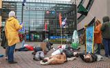 Klimaatactivisten van Extinction Rebellion in Leeuwarden.