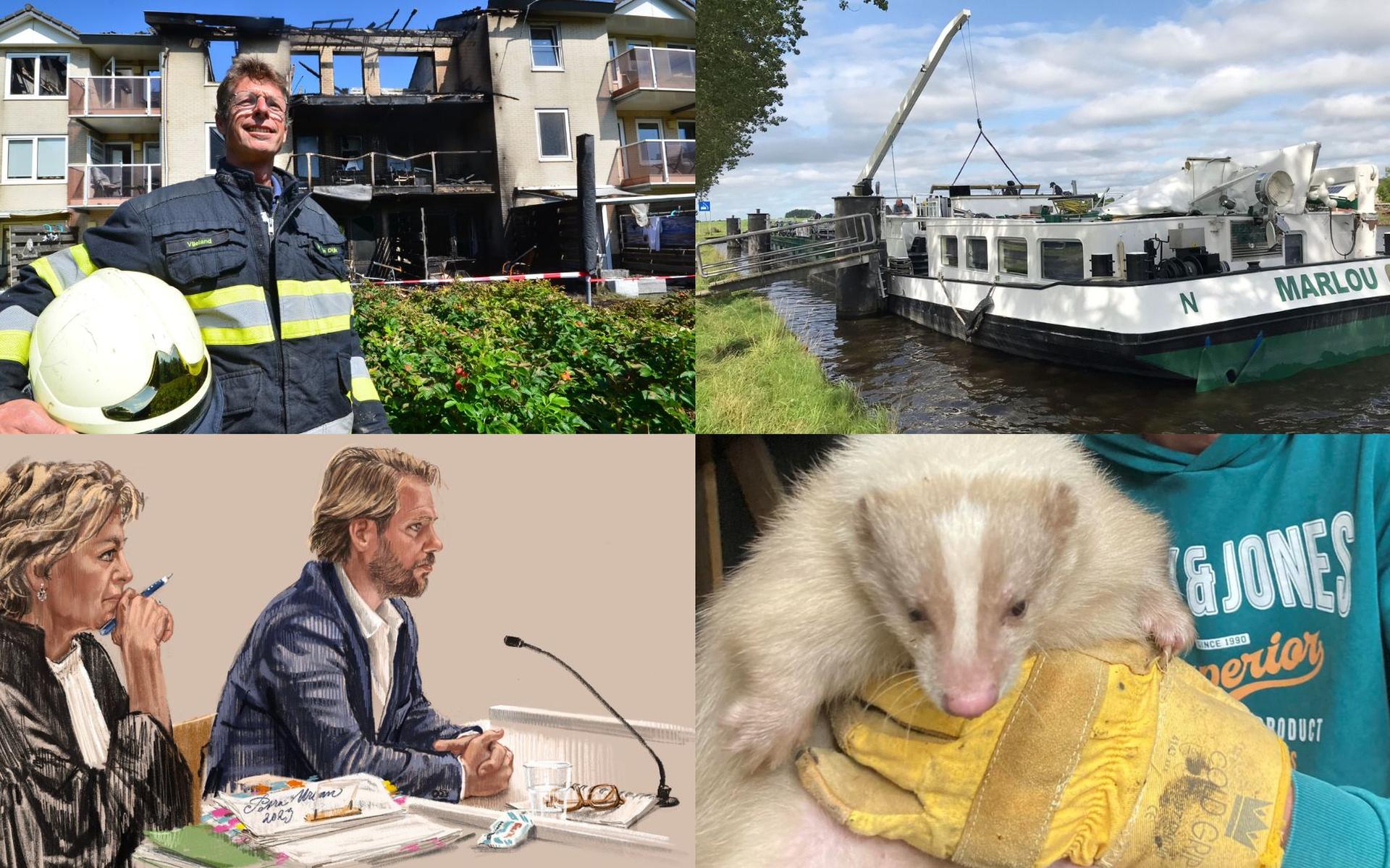 Schip ramt brug bij Stroobos en brandweerman Hein was als eerste ter plaatse bij brand op Vlieland. 