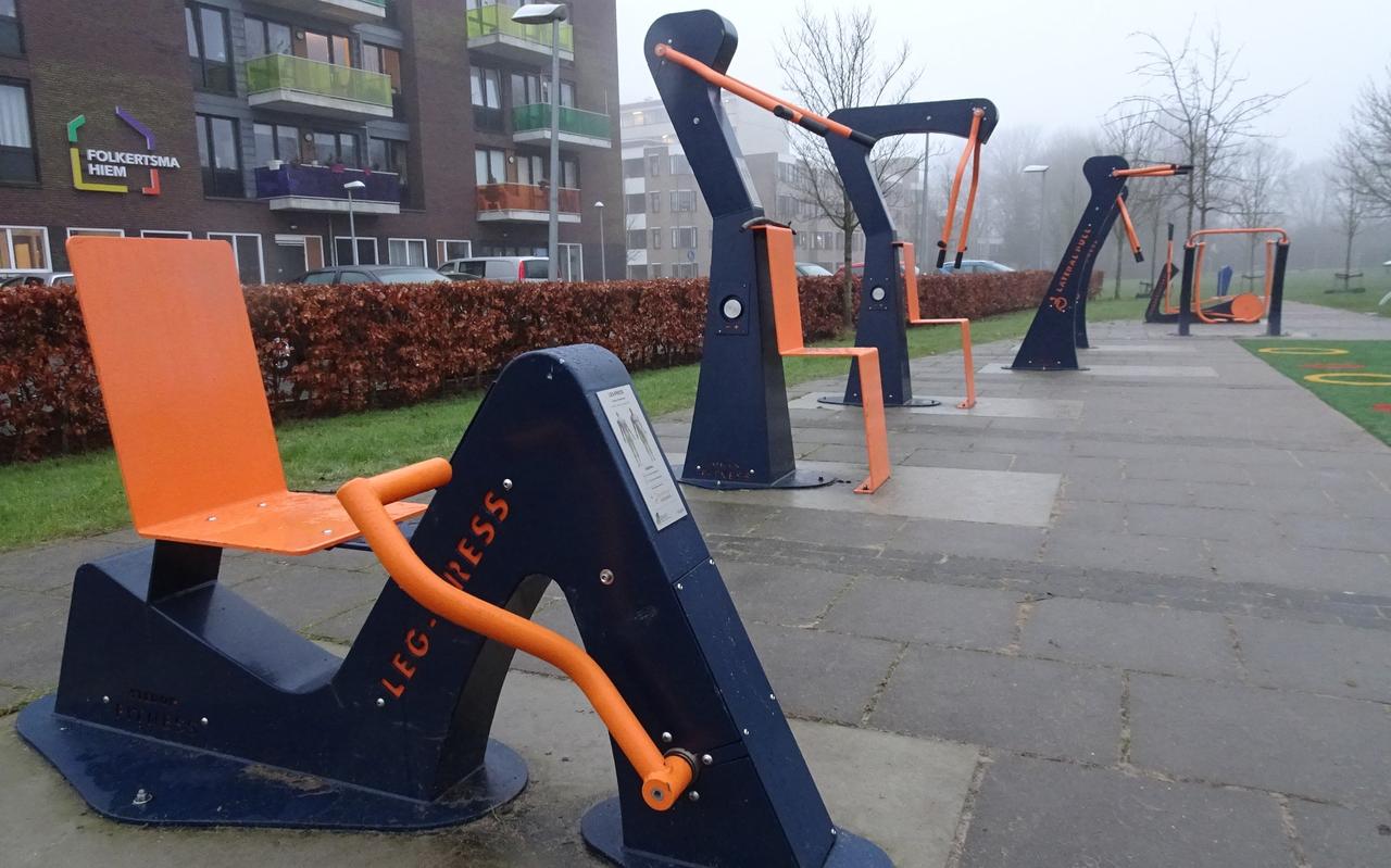De beweegtuin in de Leeuwarder wijk Westeinde. De beweegtuin in de Leeuwarder wijk Westeinde.