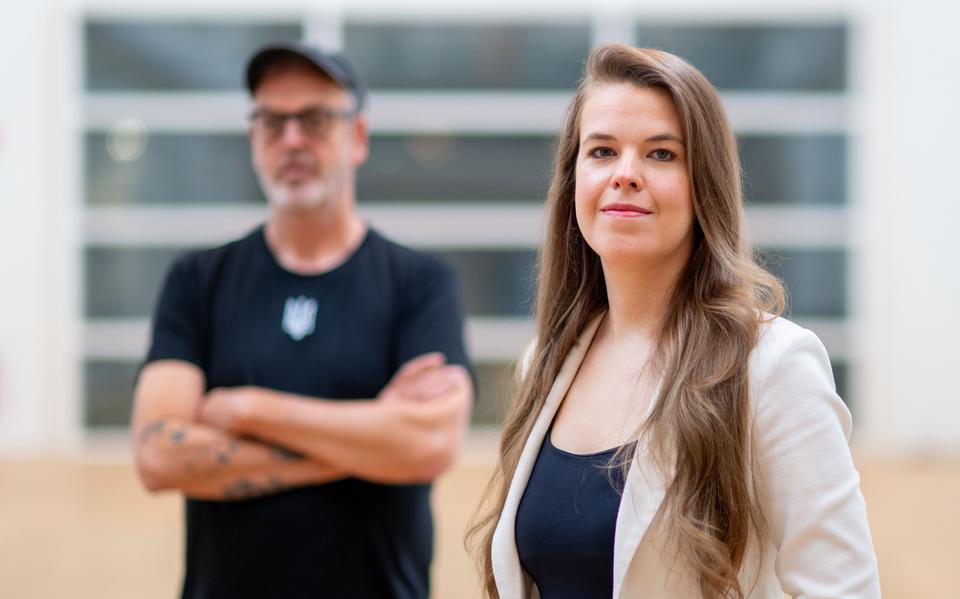 Journalisten Patrick van 't Haar en Martine van der Steege. 