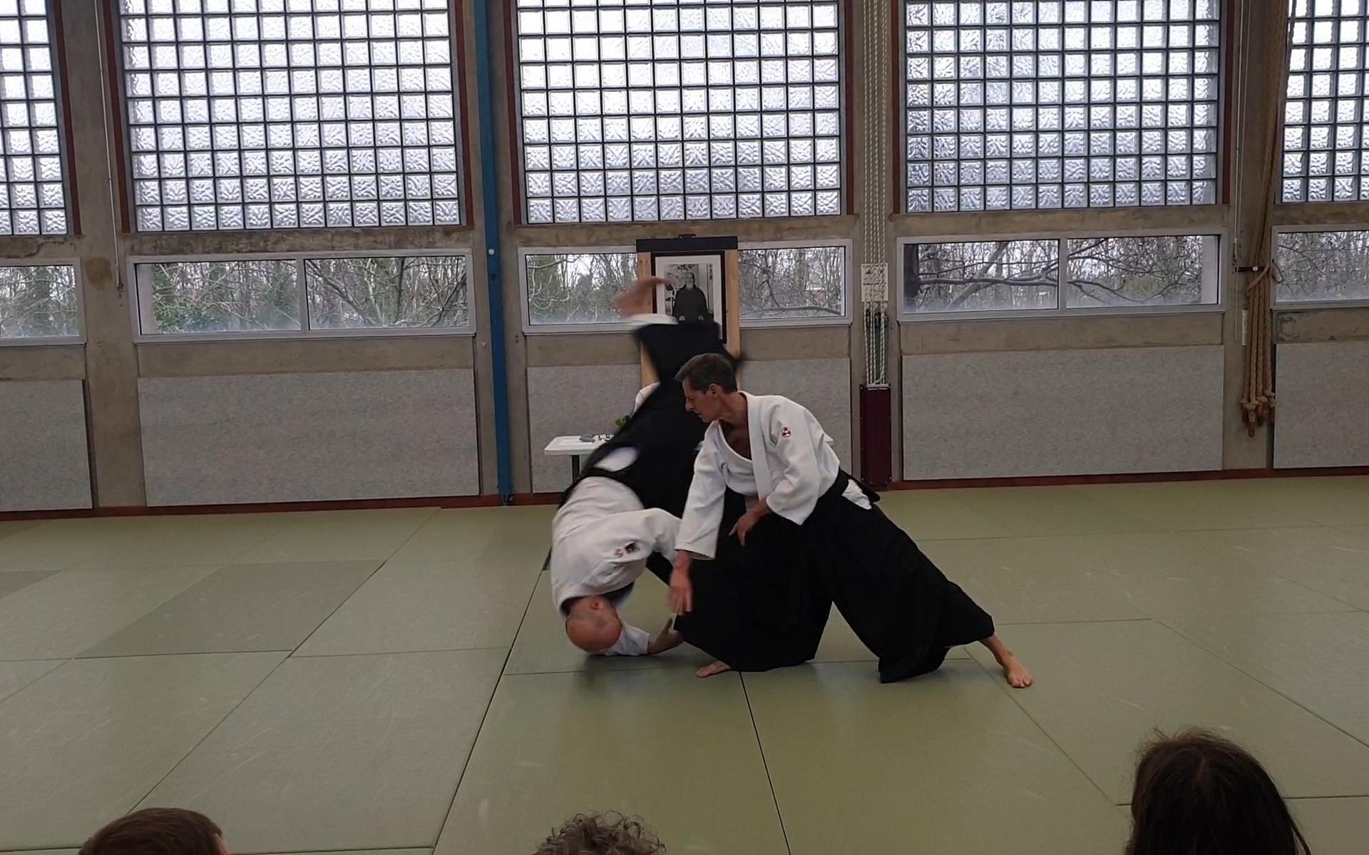 Machiel de Vries tijdens zijn Aikido-examen in Leiden