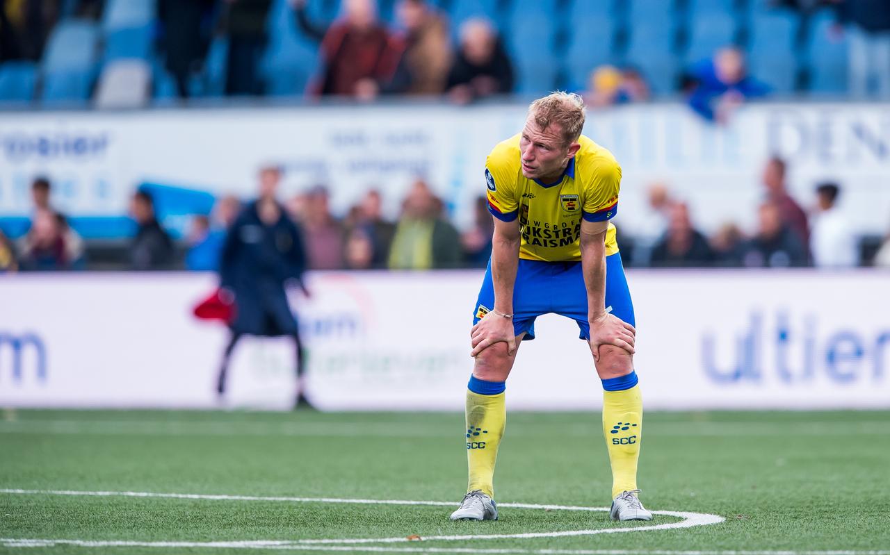 Doke Schmidt tijdens de wedstrijd tussen Cambuur en FC Twente in Leeuwarden. Doke Schmidt tijdens de wedstrijd tussen Cambuur en FC Twente in Leeuwarden.