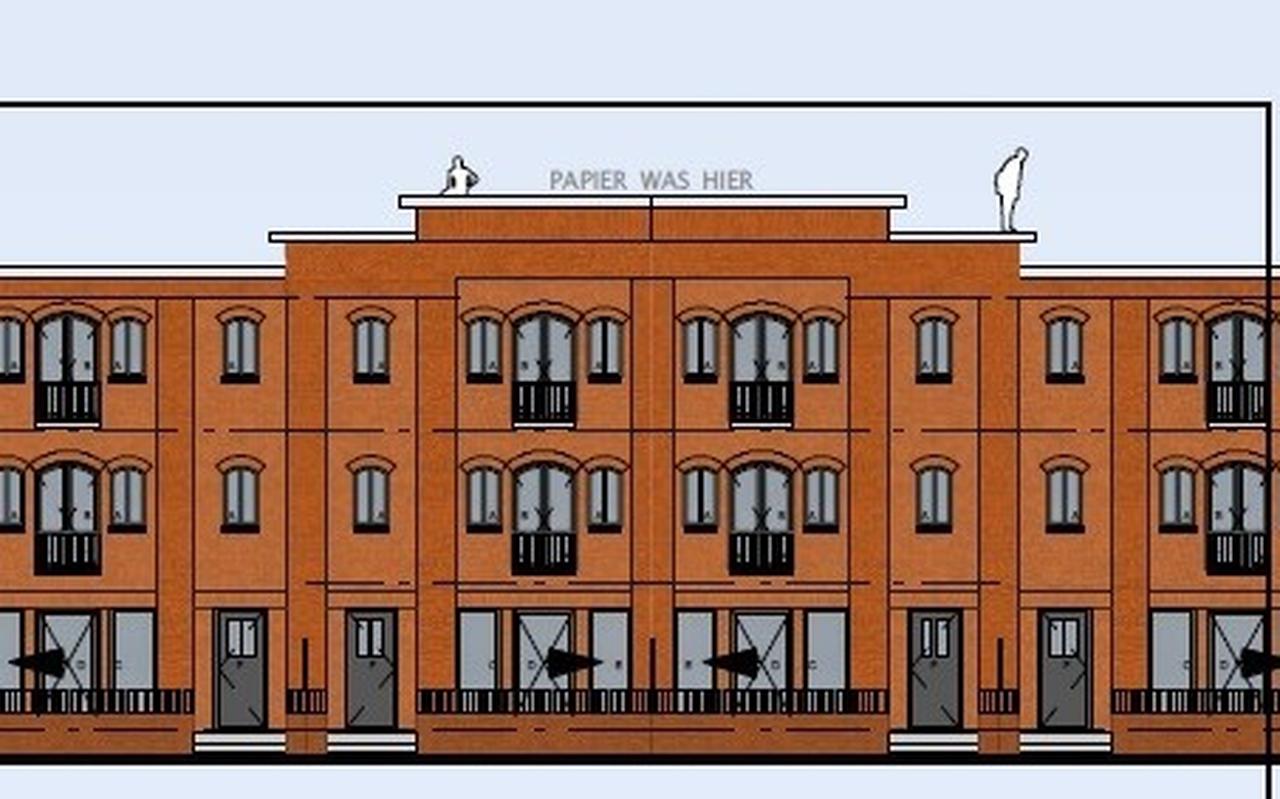Het ontwerp voor de kadewoningen, die de afgelopen jaren zij verrezen langs de Harlingertrekweg. Het ontwerp voor de kadewoningen, die de afgelopen jaren zij verrezen langs de Harlingertrekweg.