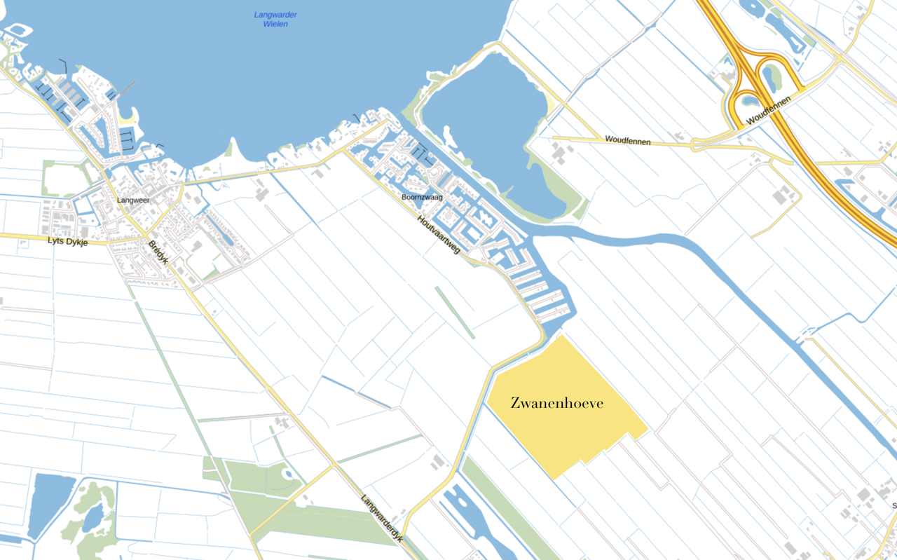Er zijn nieuwe plannen voor een energieneutraal recreatiepark in Boornzwaag, vlakbij Langweer. 