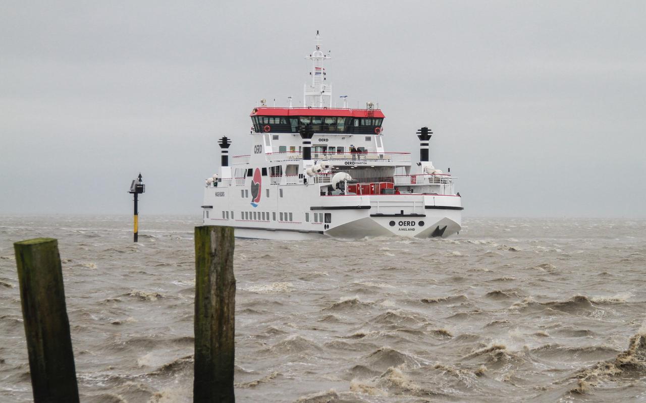 De veerboot tussen Ameland en Holwerd.