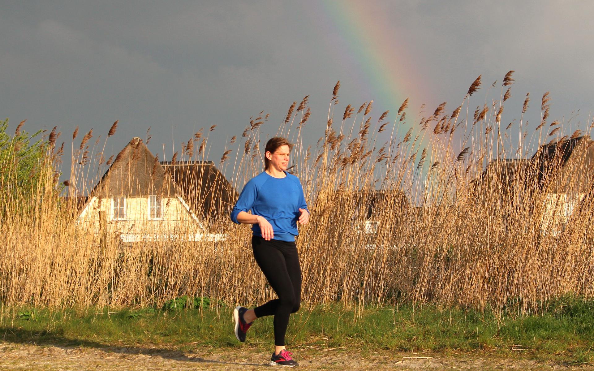 Marga Boon uit Delfstrahuizen traint voor de New York Marathon. Foto Cindy Bron