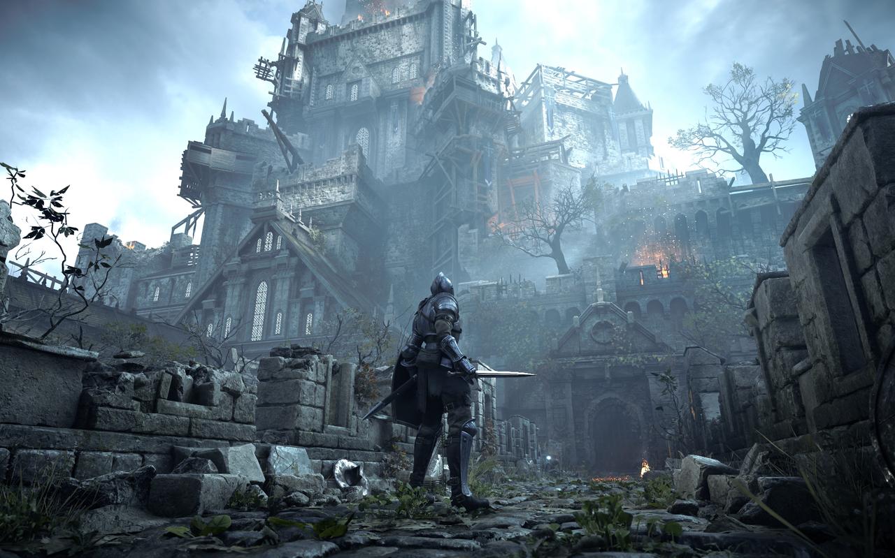 Als de mist even is opgetrokken ziet de wereld in Demon's Souls er schitterend onheilspellend uit. Als de mist even is opgetrokken ziet de wereld in Demon's Souls er schitterend onheilspellend uit.