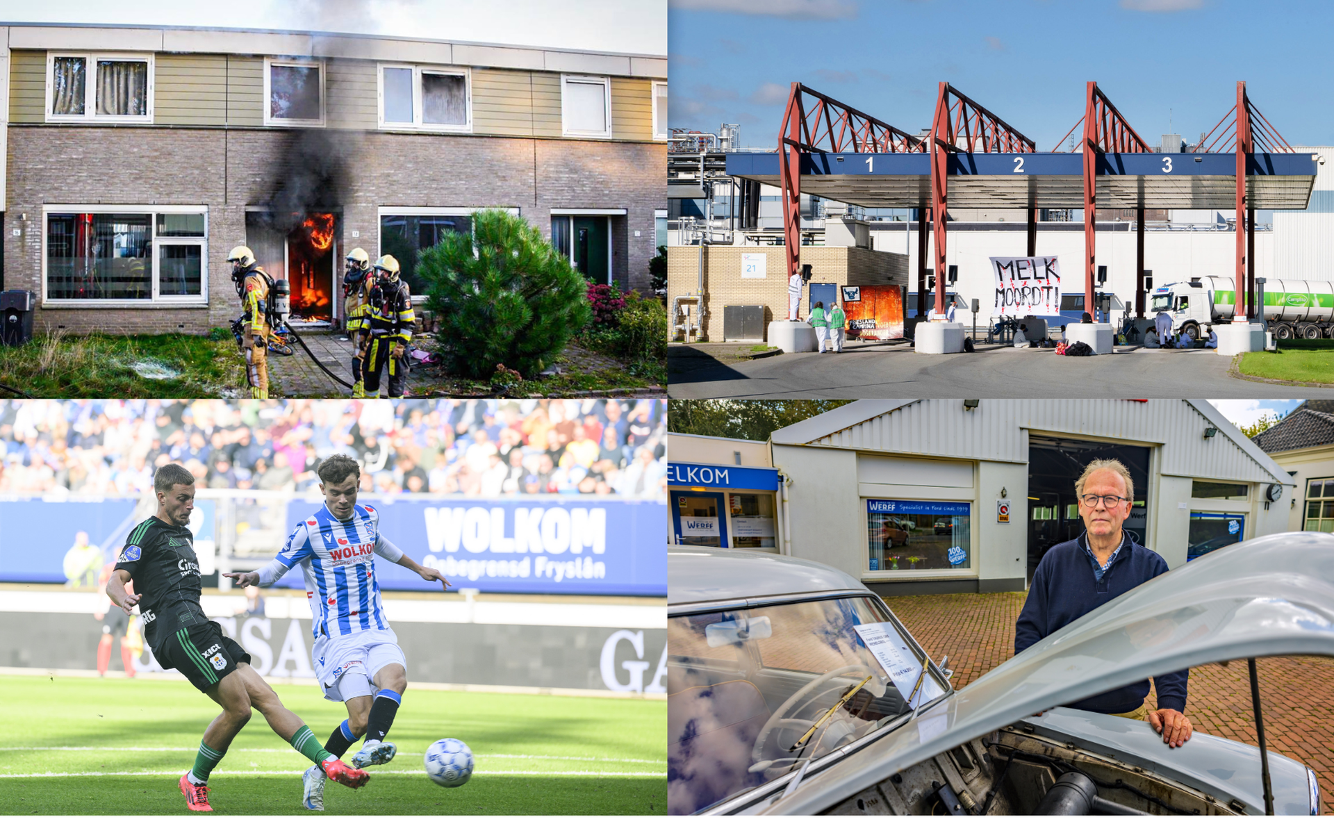 Actiegroep legt melkontvangst bij FrieslandCampina plat & flinke schade bij grote brand in Oudeschoo