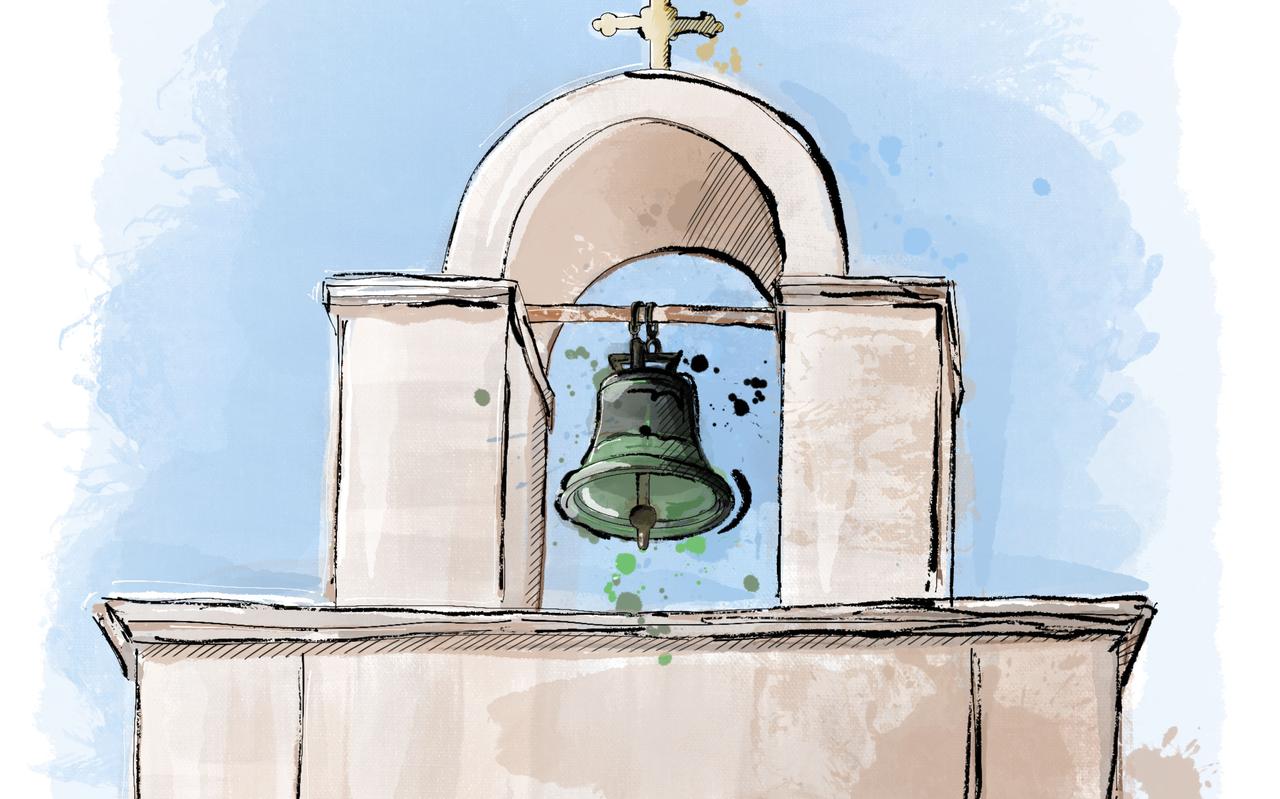 Edward en Fatima laten elkaar nooit meer los. Illustratie Djura Feringa Edward en Fatima laten elkaar nooit meer los. Illustratie Djura Feringa