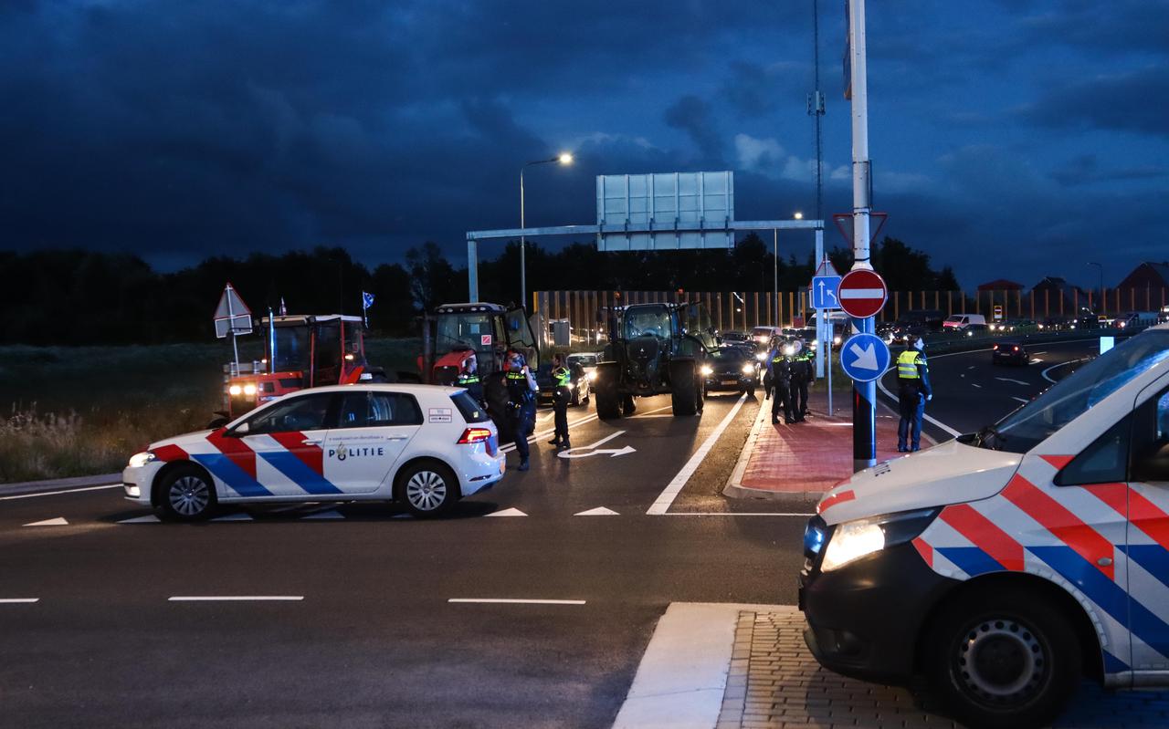 Het boerenprotest in Heerenveen waarbij een politieagent op een trekker schoot. 