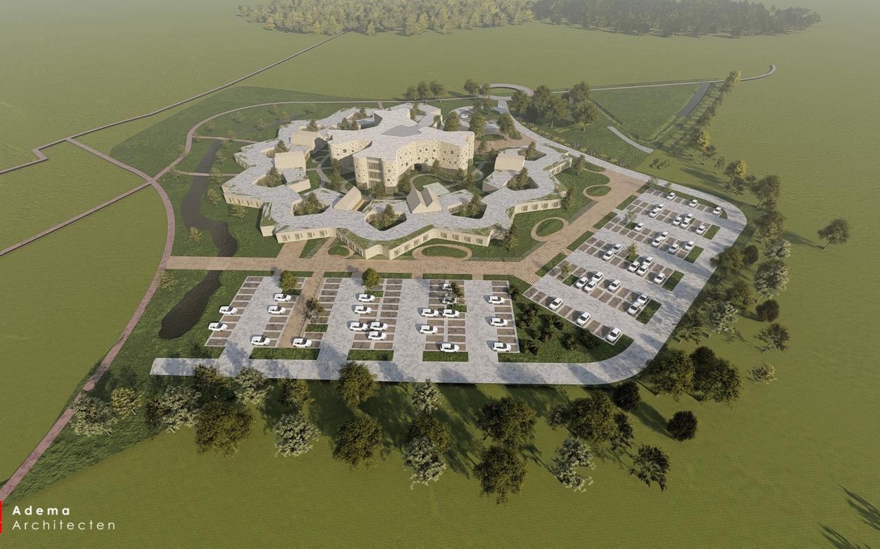 Het ontwerp voor het nieuwe GGZ-complex in Middelsee. 