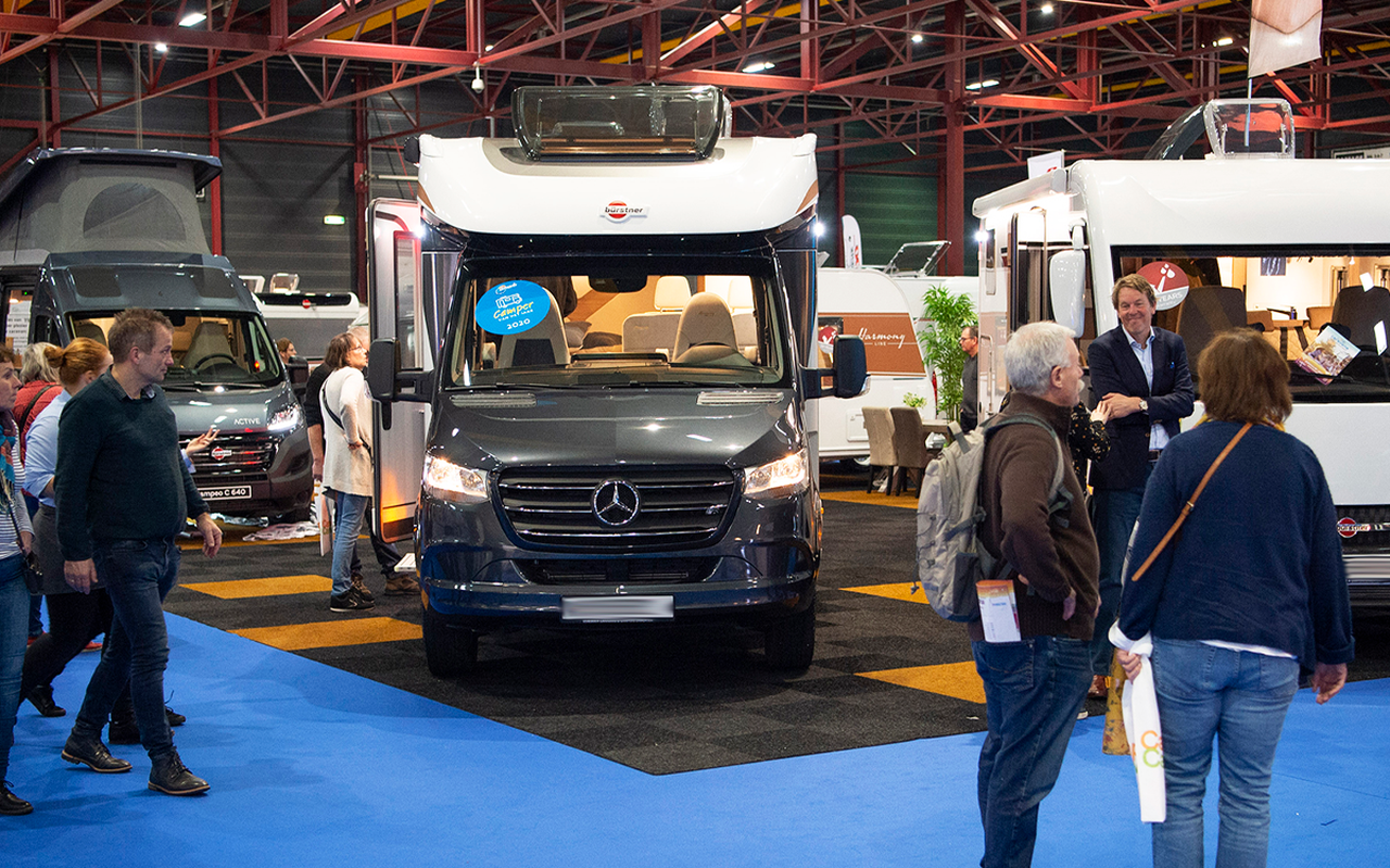 Sfeerbeeld uit 2020 van kampeerbeurs Caravana. Sfeerbeeld uit 2020 van kampeerbeurs Caravana.