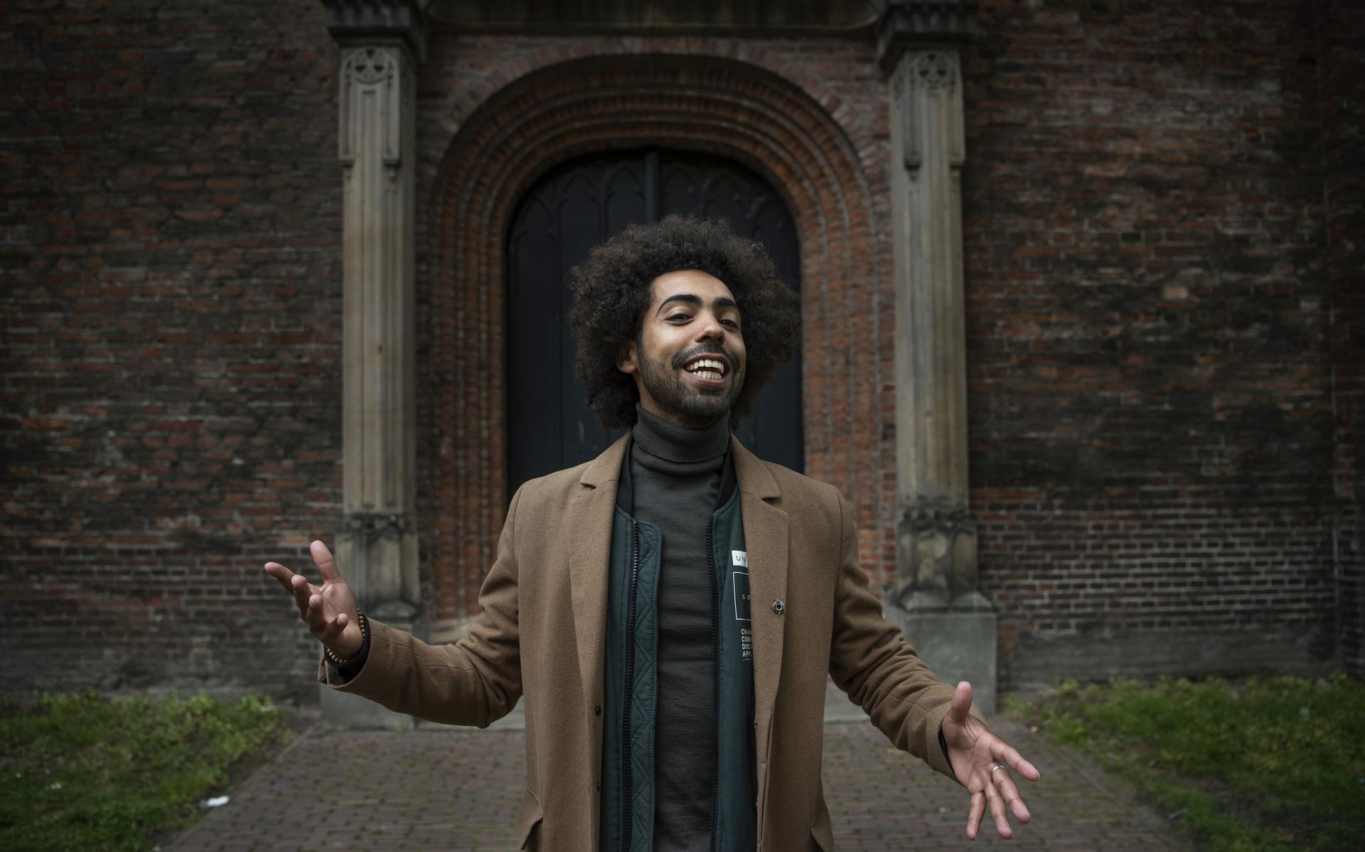 Dichter en spoken word-artiest Myron Hamming is de stadsdichter van Groningen.