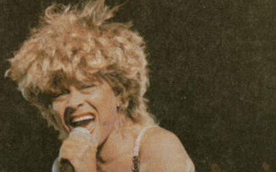 Tina Turner in Thialf in Heerenveen in 1996.