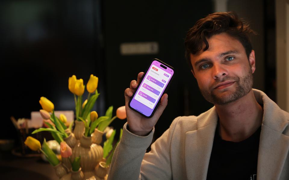 Sven Nagel (28) uit Harlingen bedacht en bouwde de kostenverdeel-app Rondje!