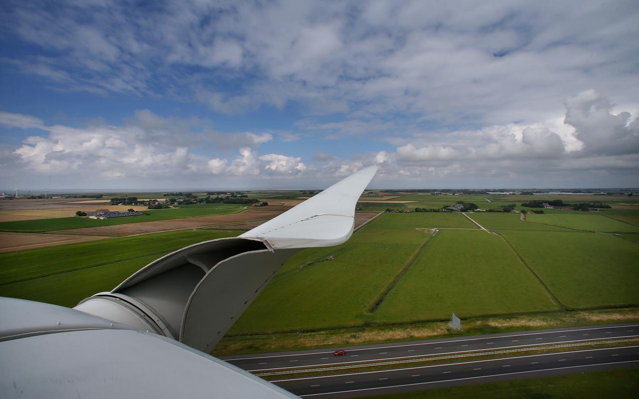 Uitzicht vanuit een windturbine. Uitzicht vanuit een windturbine.