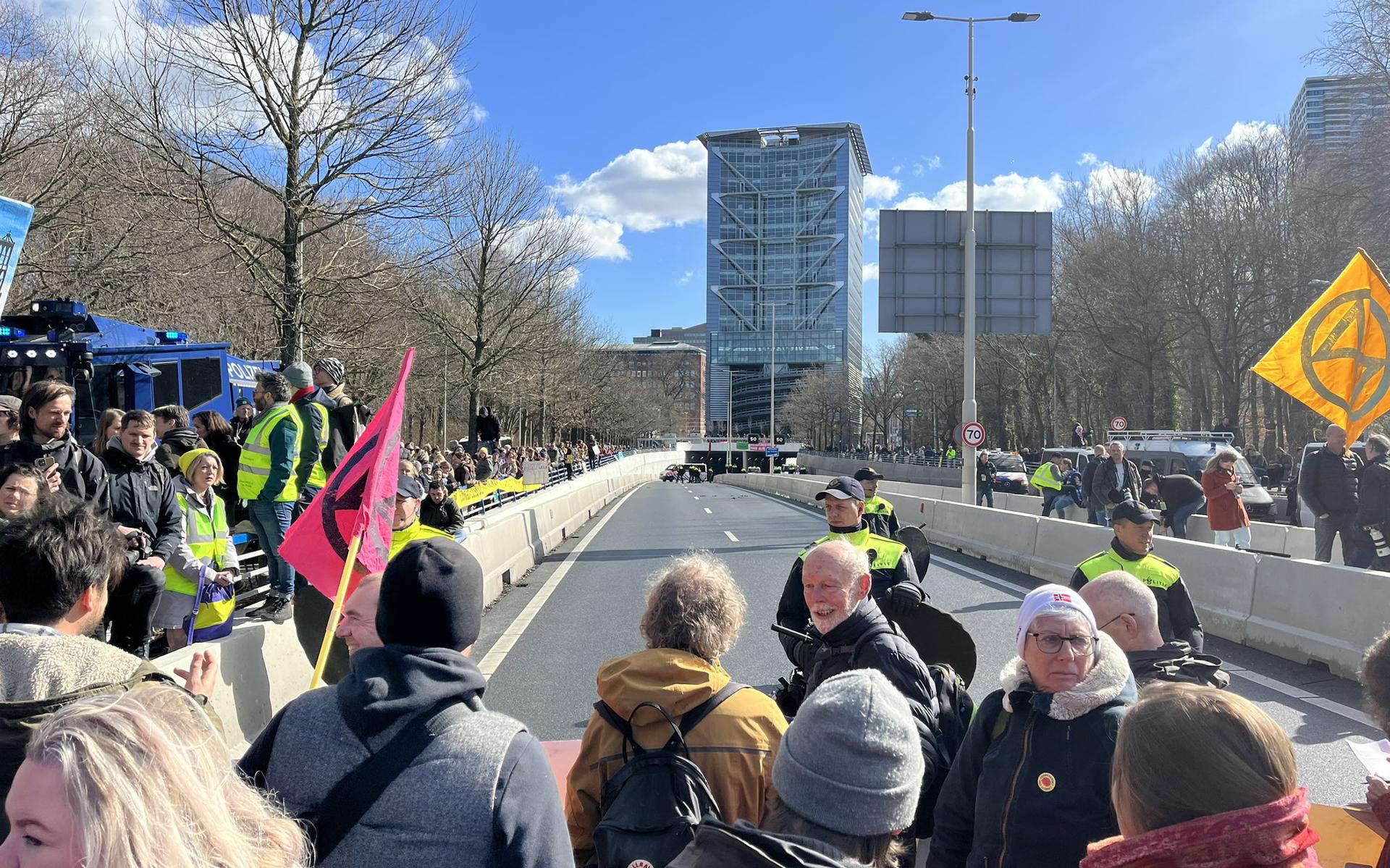 Het protest in Den Haag.