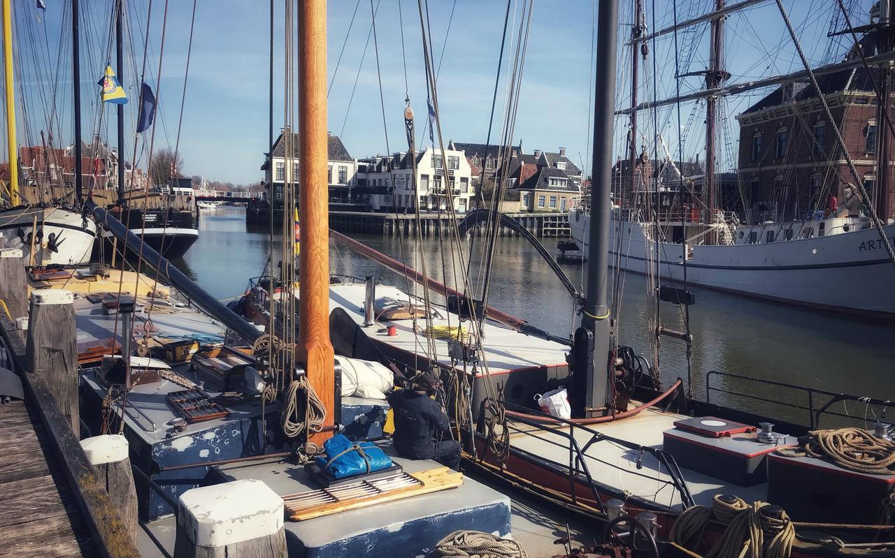 Schepen van de Bruine Vloot aan het Plankenpad in Harlingen. Schepen van de Bruine Vloot aan het Plankenpad in Harlingen.