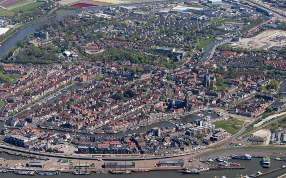 Luchtfoto van Harlingen
