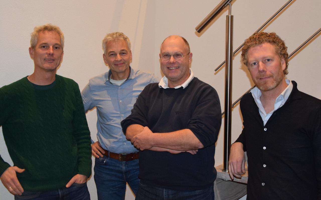 De vier voorzitters (v.l.n.r.): Frans Hamstra, Johan Hoeksma, Patrick Witteveen en Daan Pool.
