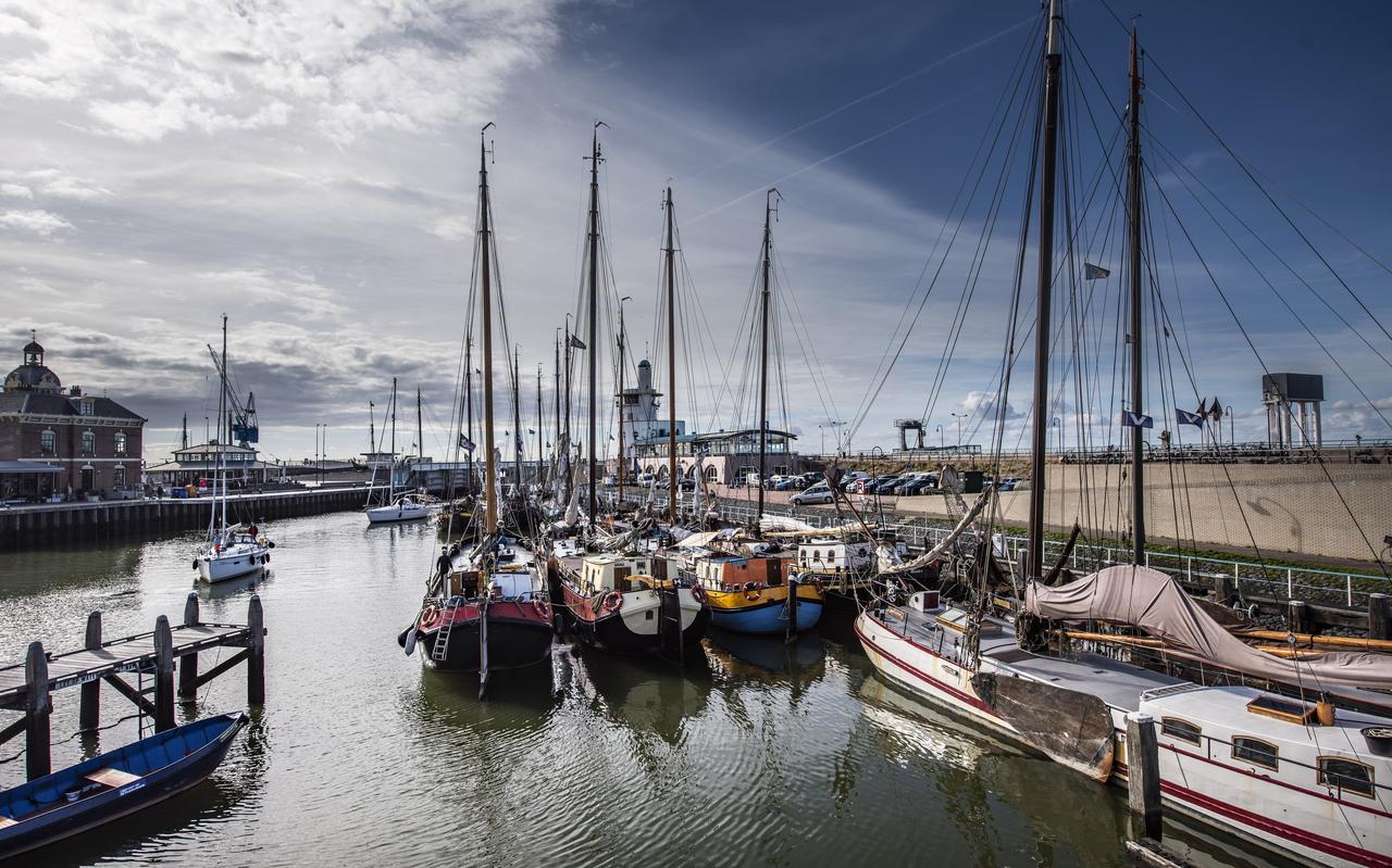 Schepen van de bruine vloot in de haven van Harlingen. (archieffoto) Schepen van de bruine vloot in de haven van Harlingen. (archieffoto)