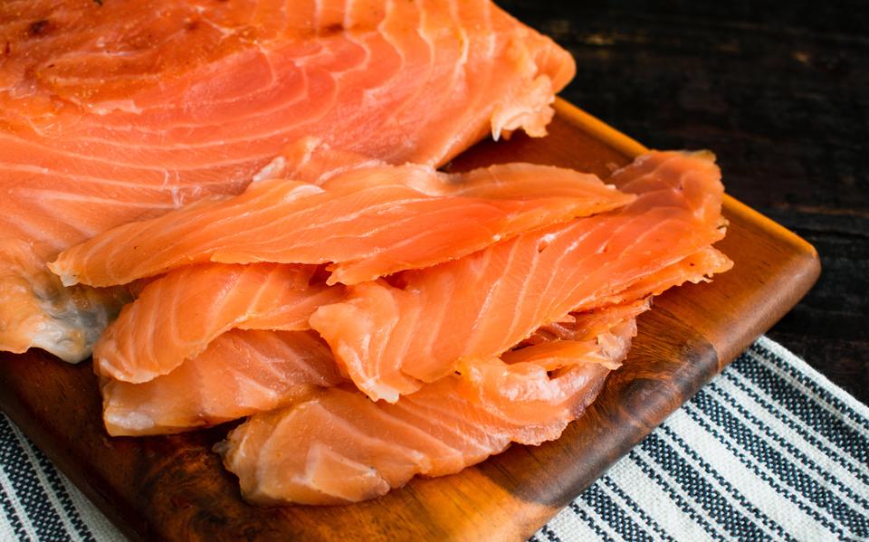 Gerookte zalm.