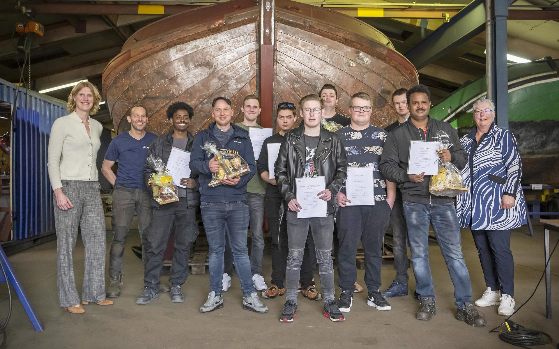Lassers van Beurtschip in Drogeham krijgen diploma