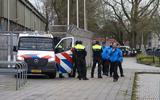 De politie was met veel man aanwezig in Leeuwarden tijdens de derby.