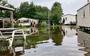 Hevige regenval zorgde eind juli voor veel wateroverlast op camping Vakantiepark Bergumermeer in Sumar.