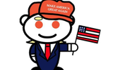 Het icoontje van de groep r/The-Donald, dat inmiddels is verwijderd van Reddit vanwege onder andere haatzaaien. 