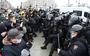 Moskou was zaterdag het toneel van flinke confrontaties tussen demonstranten en de oproerpolitie. FOTO AFP