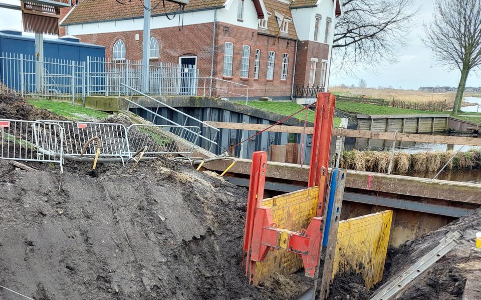 Zo lag de vispassage bij het monumentale stoomgemaal Veenpolder van Echten er tijdens de bouwwerkzaamheden begin maart  bij. 