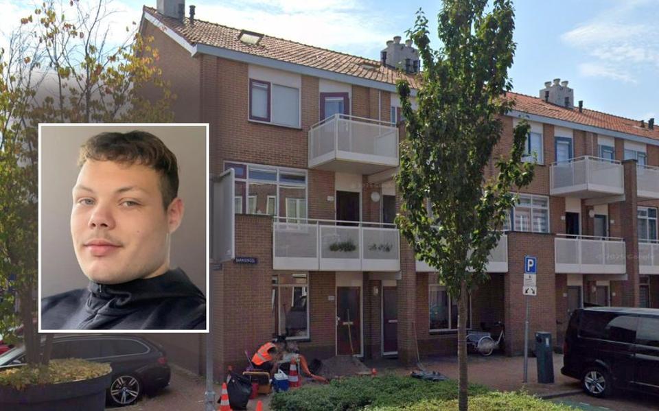 De woning aan de Baansingel in Alkmaar waar de schietpartij plaatsvond. Inzet: Freek Postma.