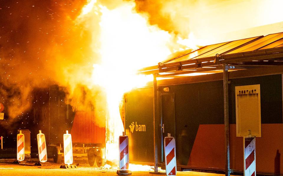 De brand op de Torenstraat in Drachten. Foto: ProNews