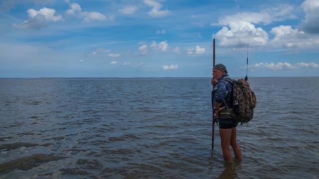 Johannes (67) uit Gerkesklooster is al veertig jaar wadloper: ‘Achter de dyk is mijn hoofd helemaal 